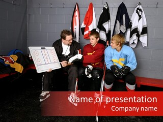 Equipment Rink Kid PowerPoint Template