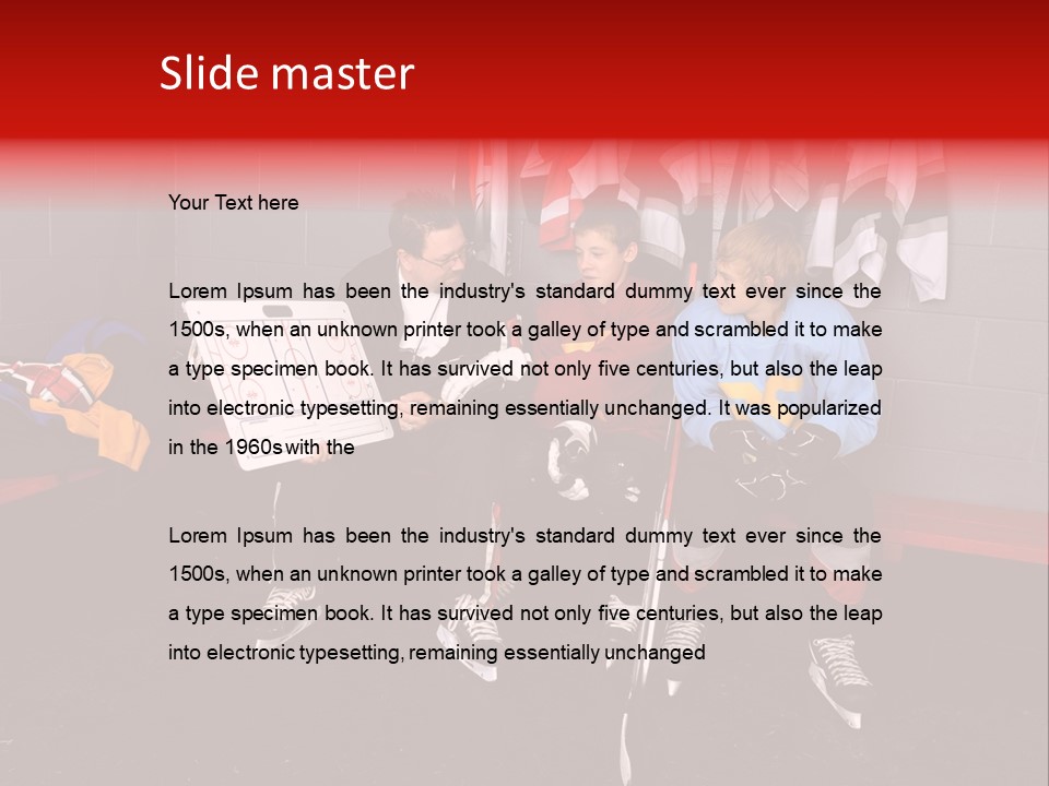 Equipment Rink Kid PowerPoint Template