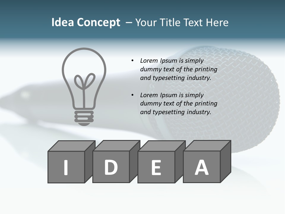 Broadcasting Recording Karaoke PowerPoint Template