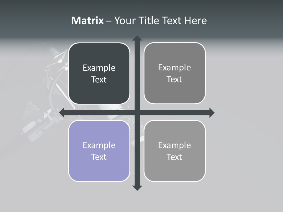 A Microphone On A Black Background With The Words Name Of Presentation PowerPoint Template