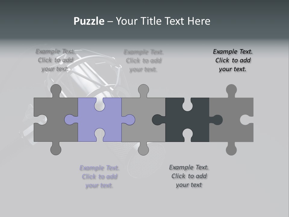 A Microphone On A Black Background With The Words Name Of Presentation PowerPoint Template