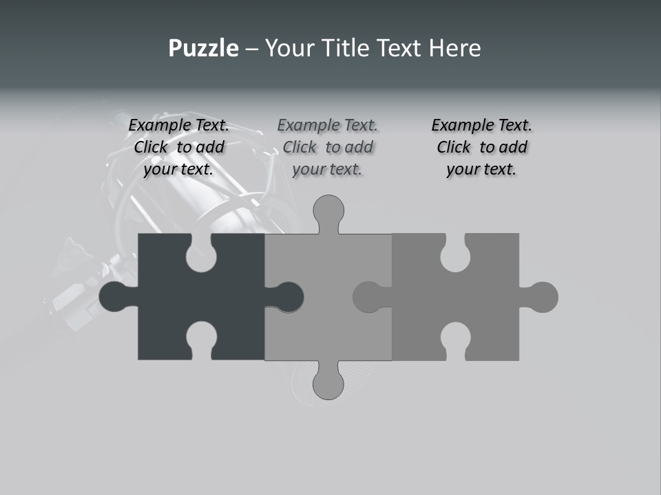 A Microphone On A Black Background With The Words Name Of Presentation PowerPoint Template