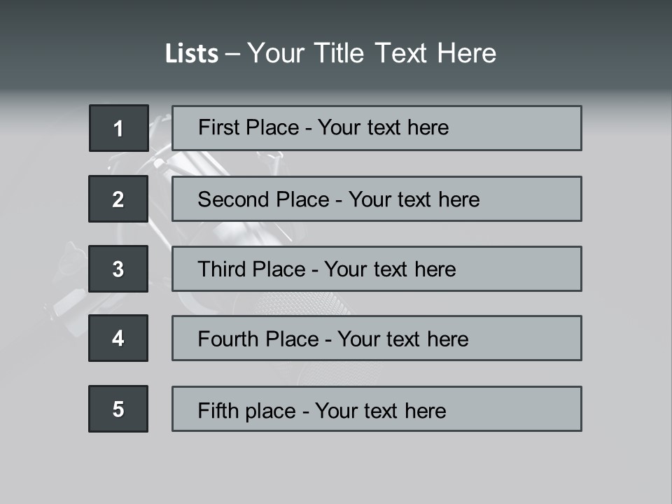 A Microphone On A Black Background With The Words Name Of Presentation PowerPoint Template