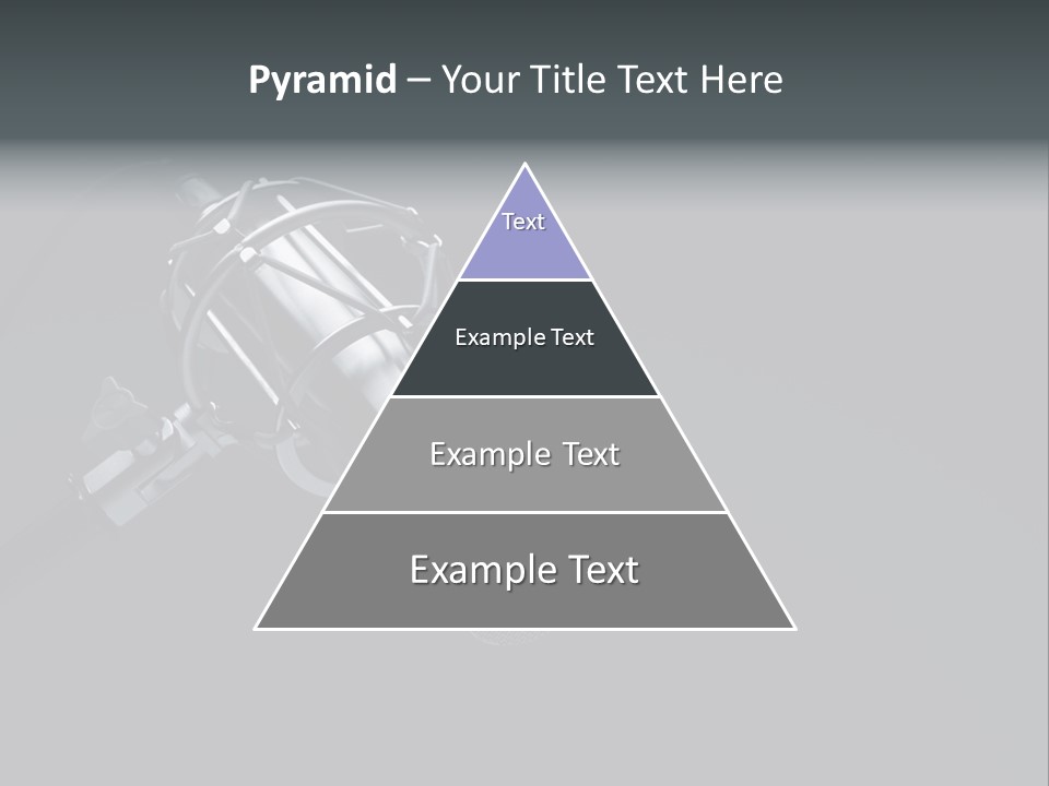 A Microphone On A Black Background With The Words Name Of Presentation PowerPoint Template