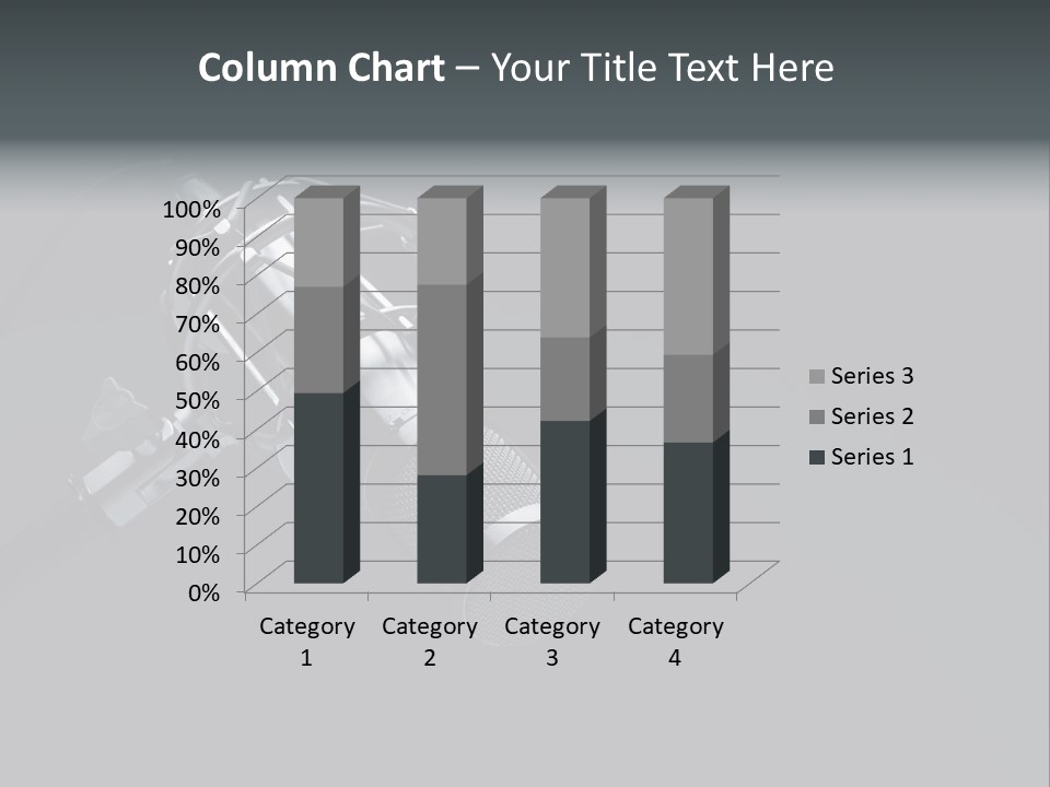 A Microphone On A Black Background With The Words Name Of Presentation PowerPoint Template