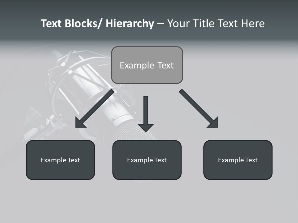 A Microphone On A Black Background With The Words Name Of Presentation PowerPoint Template