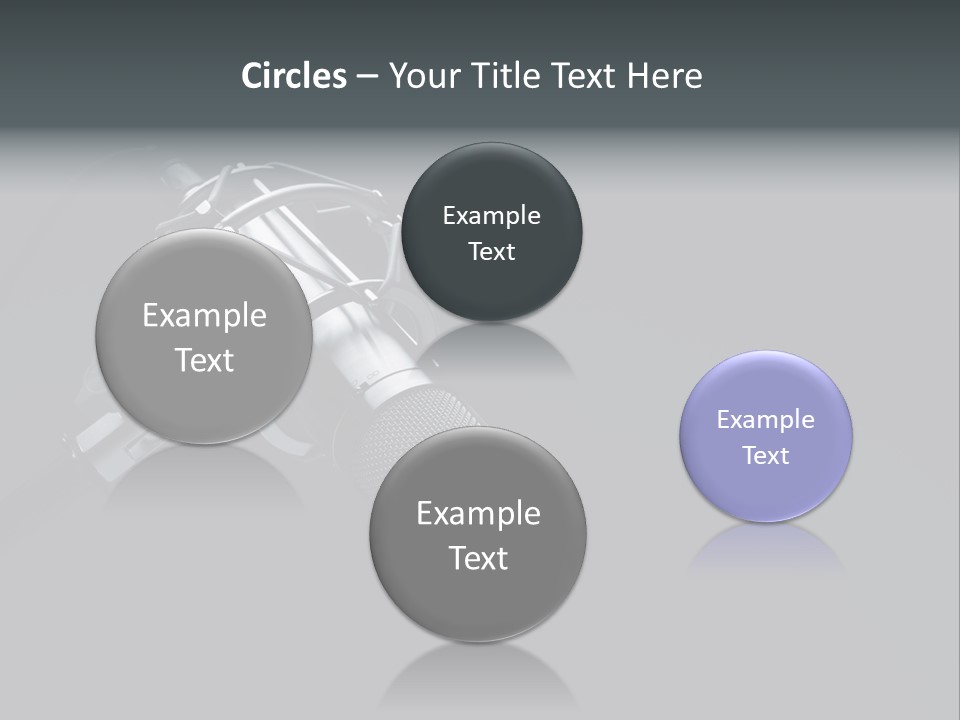 A Microphone On A Black Background With The Words Name Of Presentation PowerPoint Template