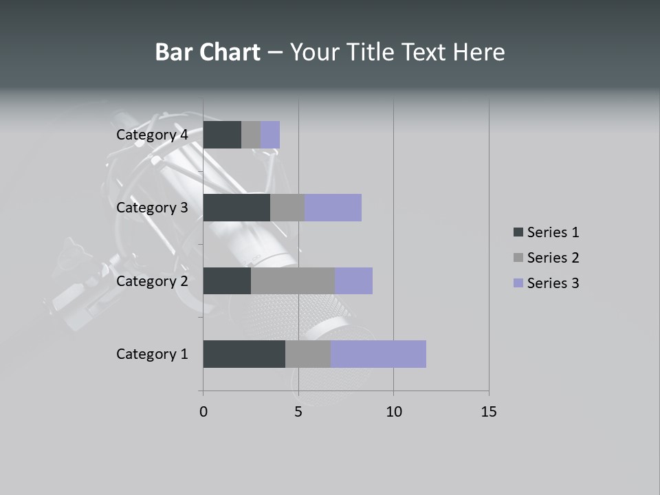 A Microphone On A Black Background With The Words Name Of Presentation PowerPoint Template