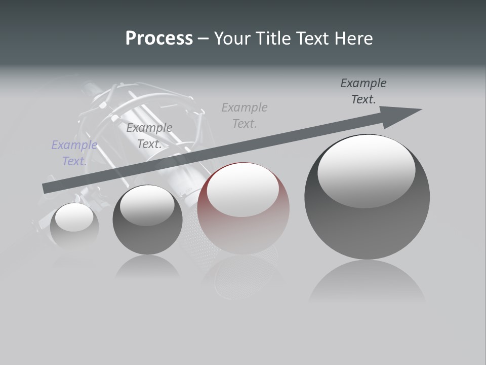 A Microphone On A Black Background With The Words Name Of Presentation PowerPoint Template