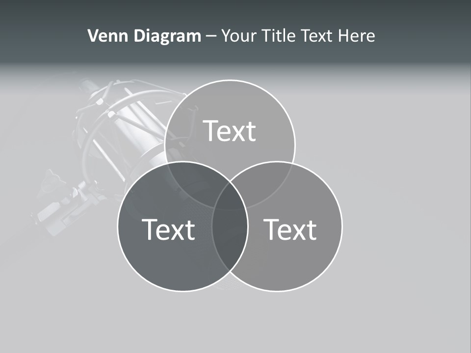 A Microphone On A Black Background With The Words Name Of Presentation PowerPoint Template