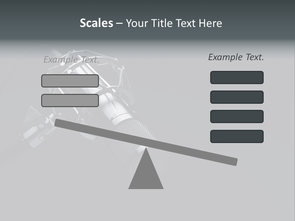 A Microphone On A Black Background With The Words Name Of Presentation PowerPoint Template