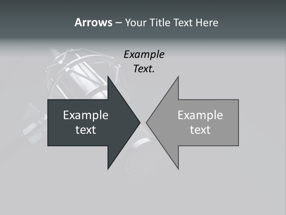 A Microphone On A Black Background With The Words Name Of Presentation PowerPoint Template