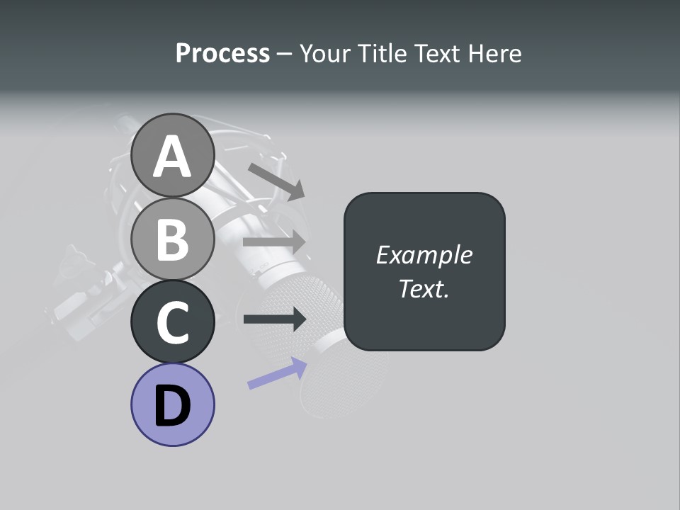 A Microphone On A Black Background With The Words Name Of Presentation PowerPoint Template