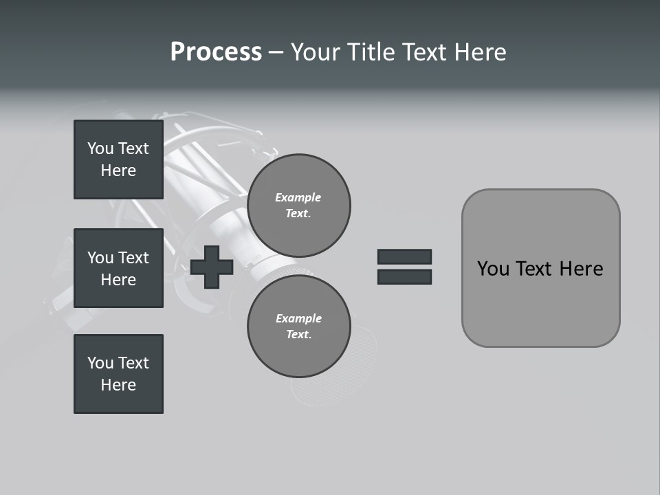 A Microphone On A Black Background With The Words Name Of Presentation PowerPoint Template