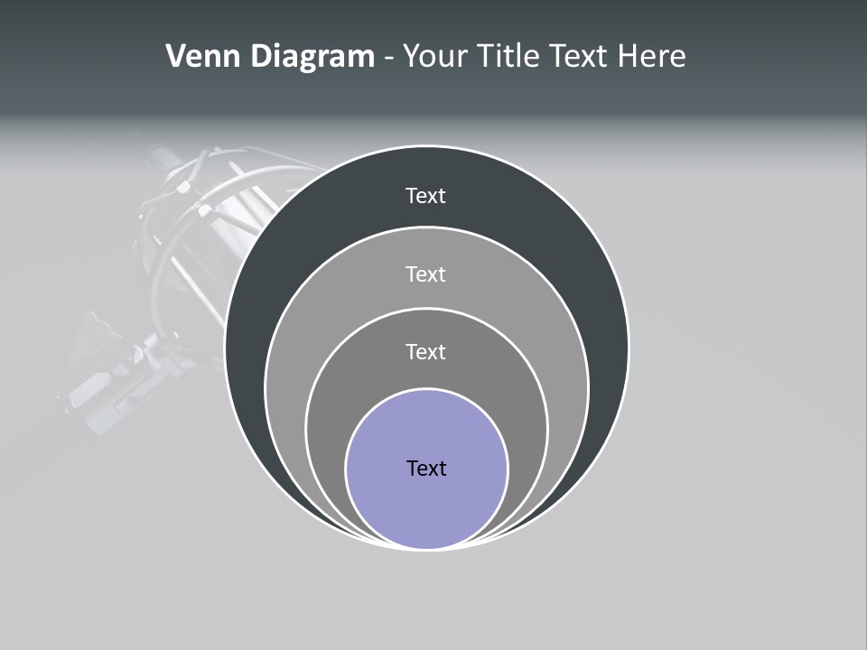 A Microphone On A Black Background With The Words Name Of Presentation PowerPoint Template