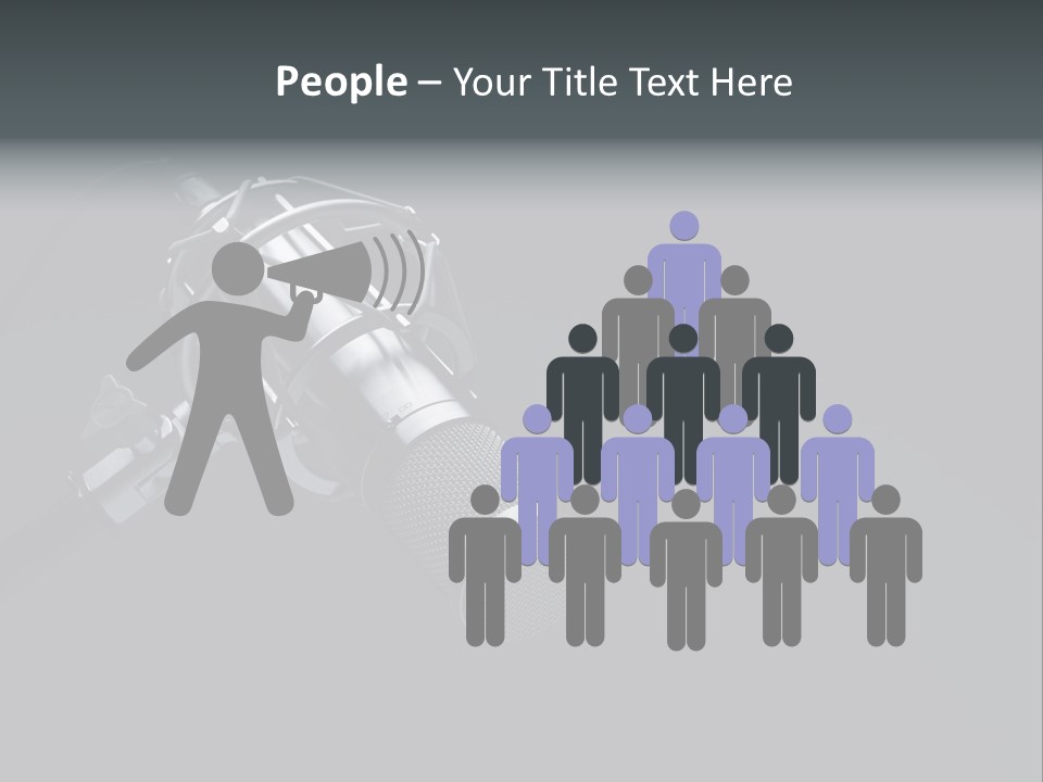 A Microphone On A Black Background With The Words Name Of Presentation PowerPoint Template