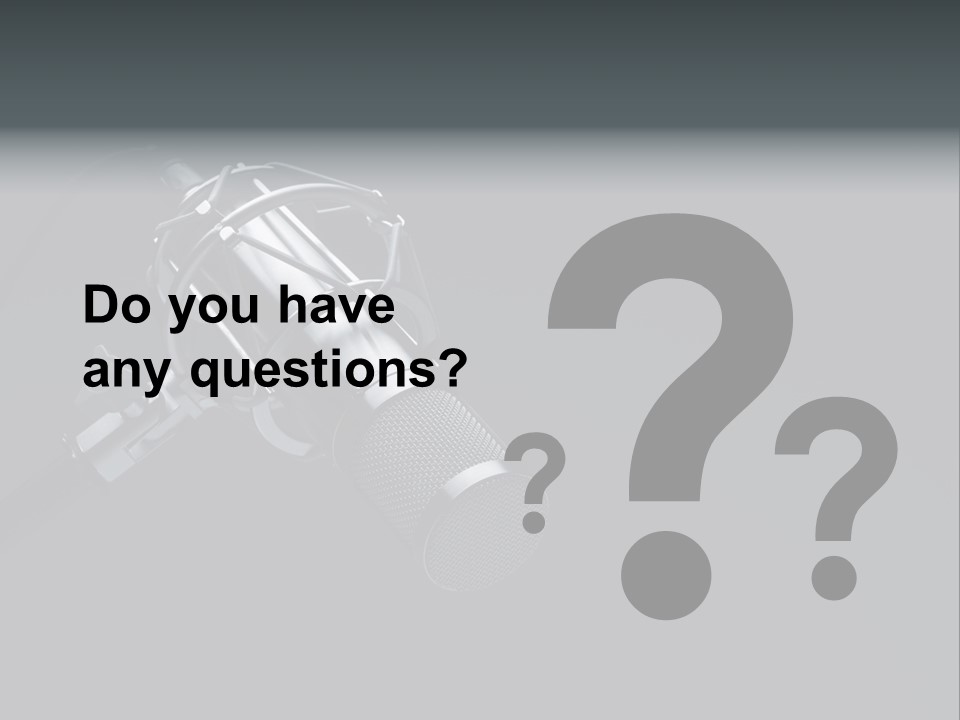 A Microphone On A Black Background With The Words Name Of Presentation PowerPoint Template