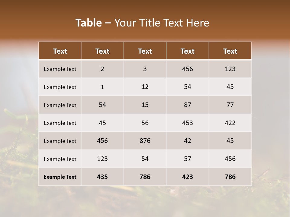 Summer Horizontal Wildlife PowerPoint Template
