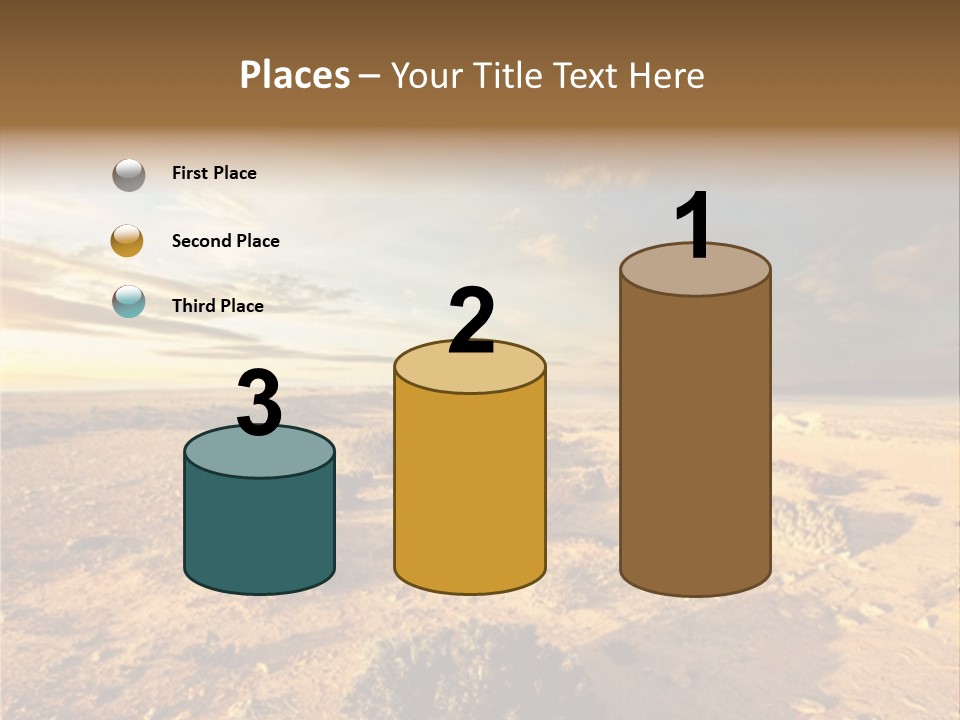 Outside Dusk Desert PowerPoint Template