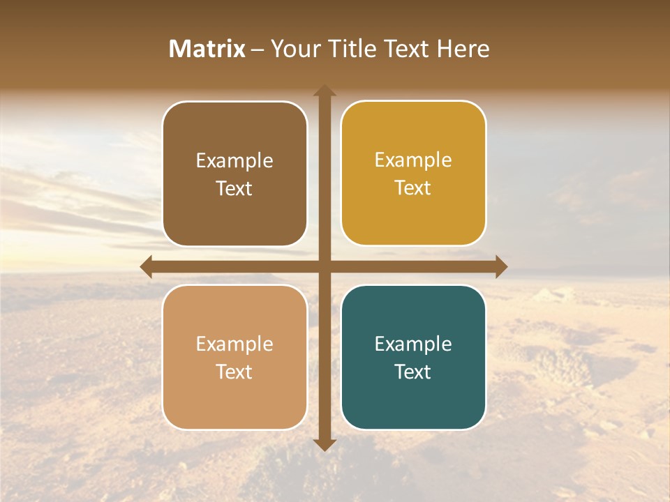Outside Dusk Desert PowerPoint Template