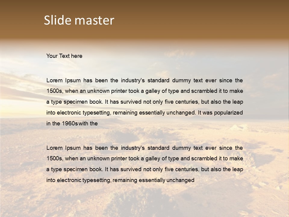 Outside Dusk Desert PowerPoint Template