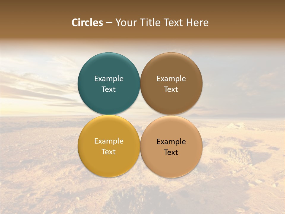 Outside Dusk Desert PowerPoint Template