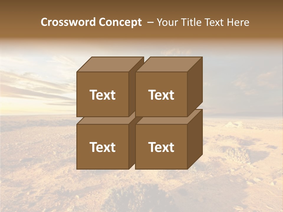 Outside Dusk Desert PowerPoint Template