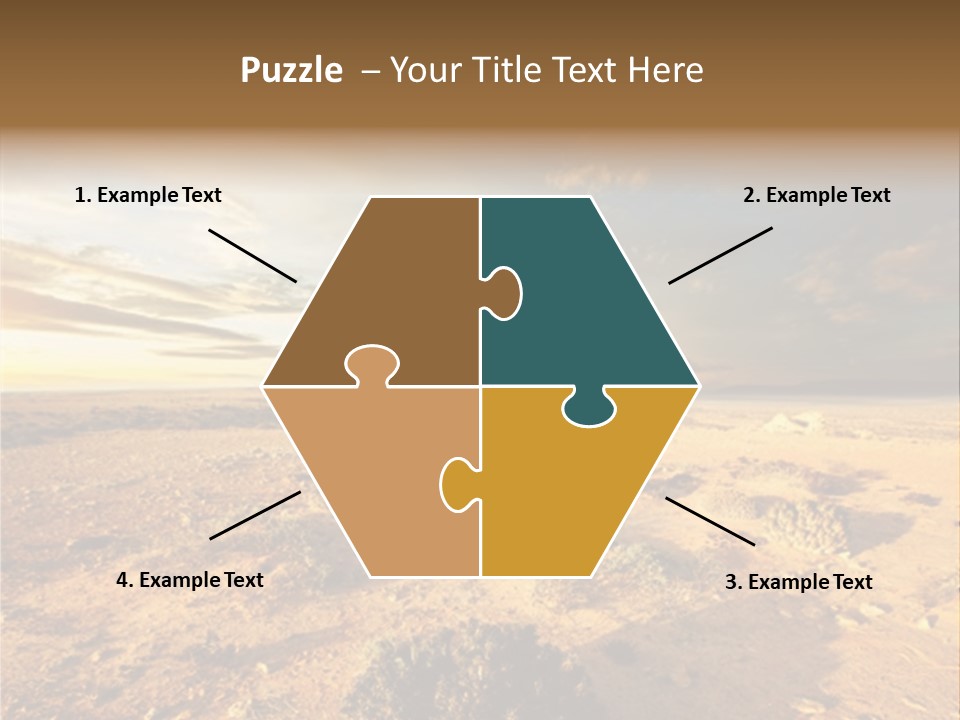 Outside Dusk Desert PowerPoint Template