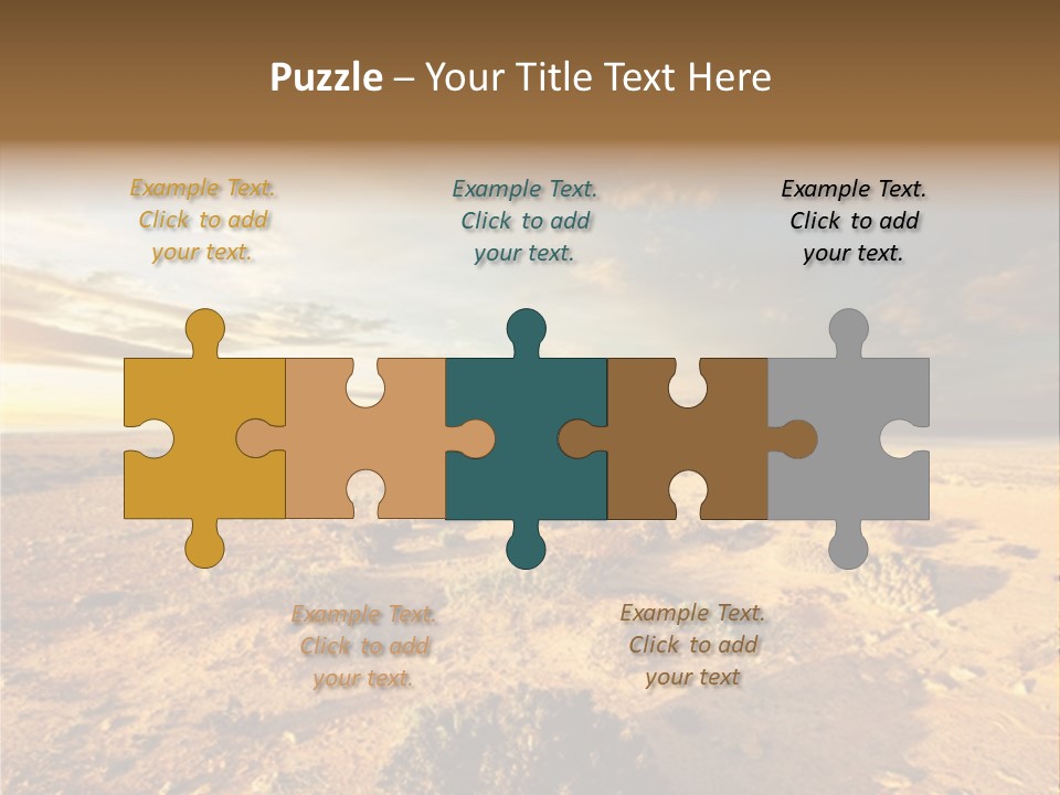 Outside Dusk Desert PowerPoint Template