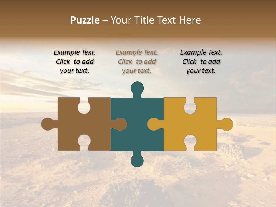 Outside Dusk Desert PowerPoint Template