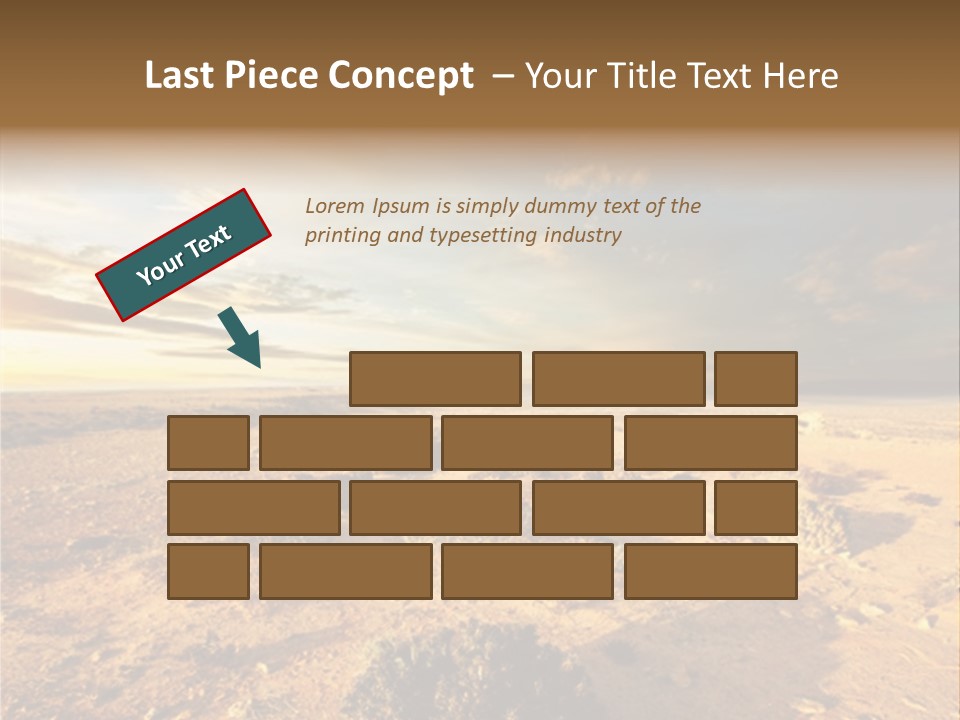 Outside Dusk Desert PowerPoint Template