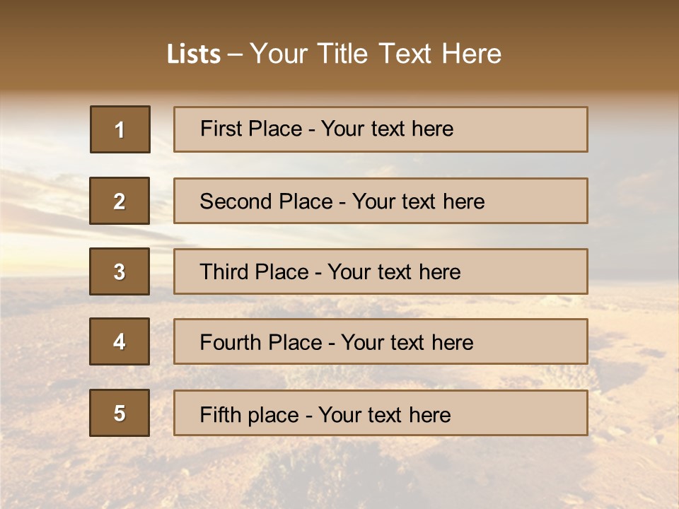 Outside Dusk Desert PowerPoint Template