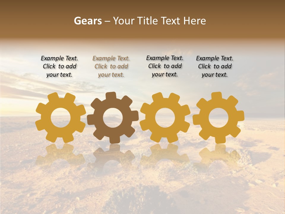 Outside Dusk Desert PowerPoint Template