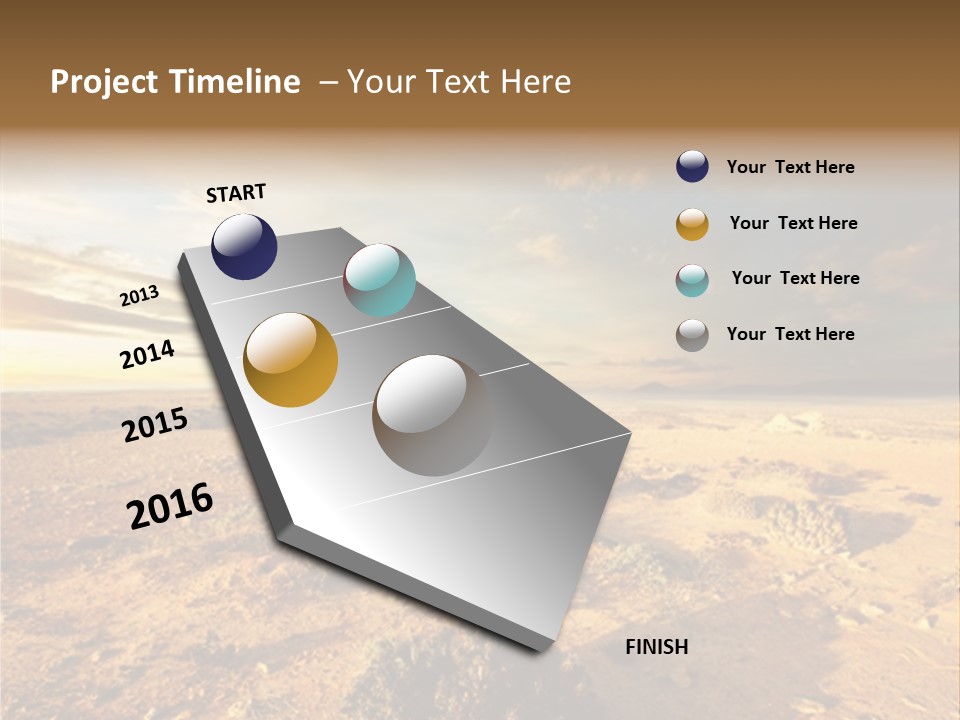 Outside Dusk Desert PowerPoint Template