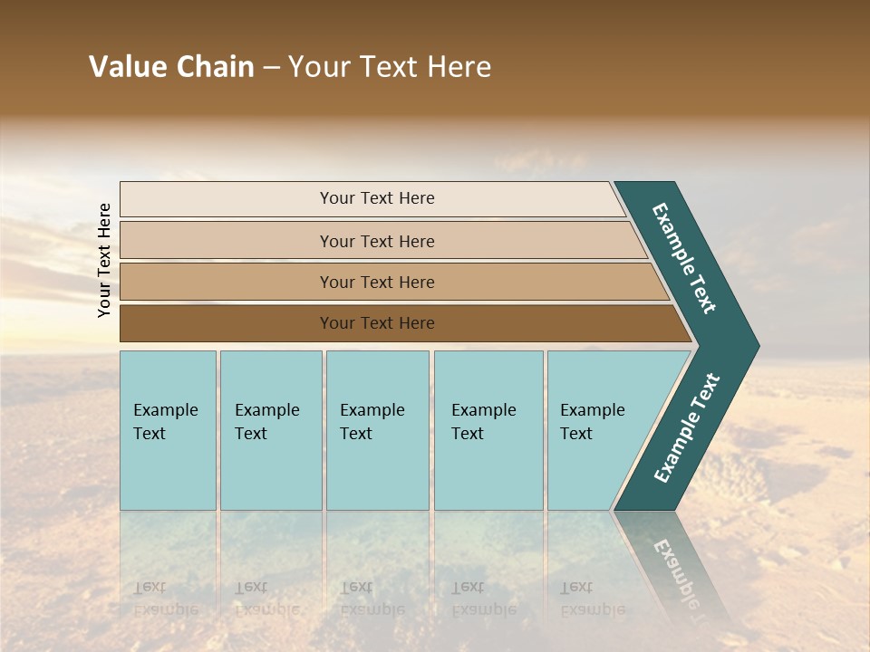 Outside Dusk Desert PowerPoint Template
