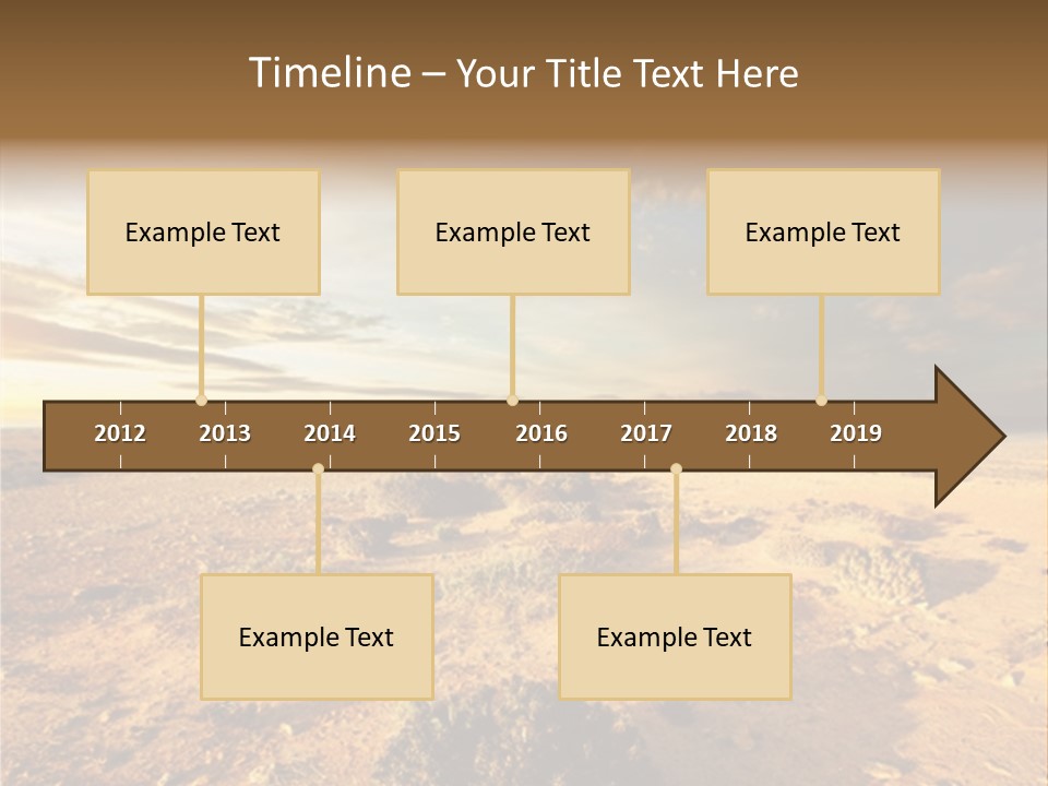 Outside Dusk Desert PowerPoint Template