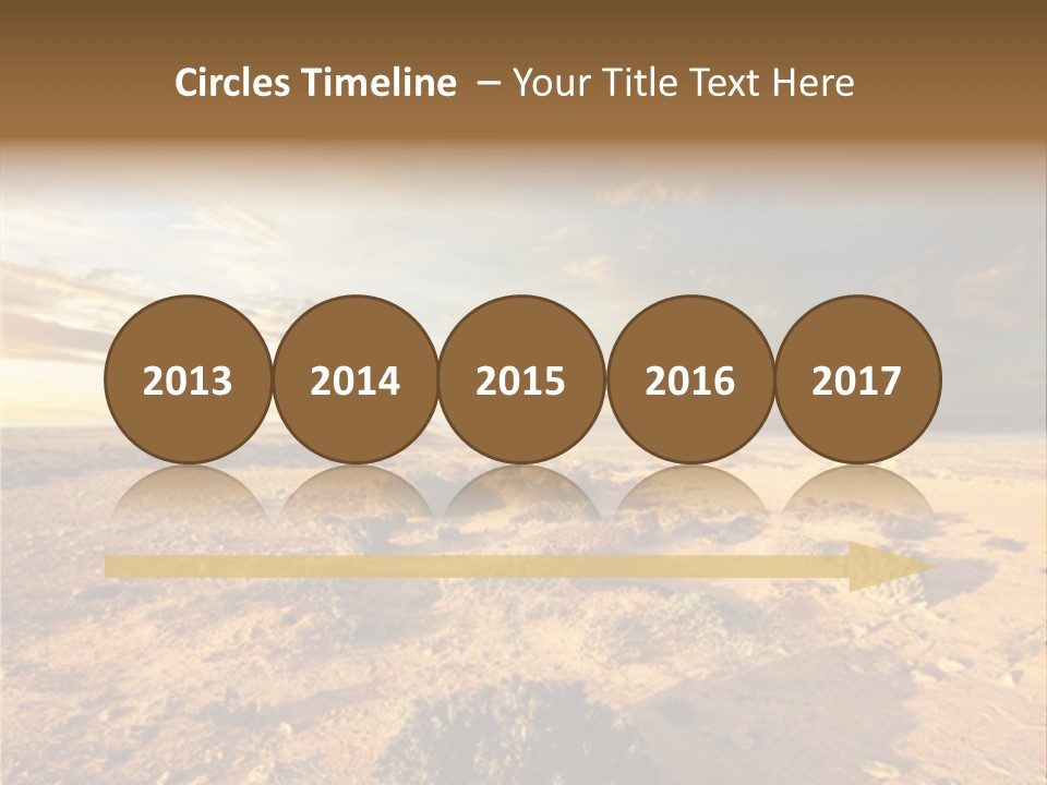 Outside Dusk Desert PowerPoint Template