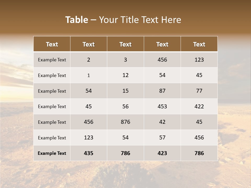 Outside Dusk Desert PowerPoint Template