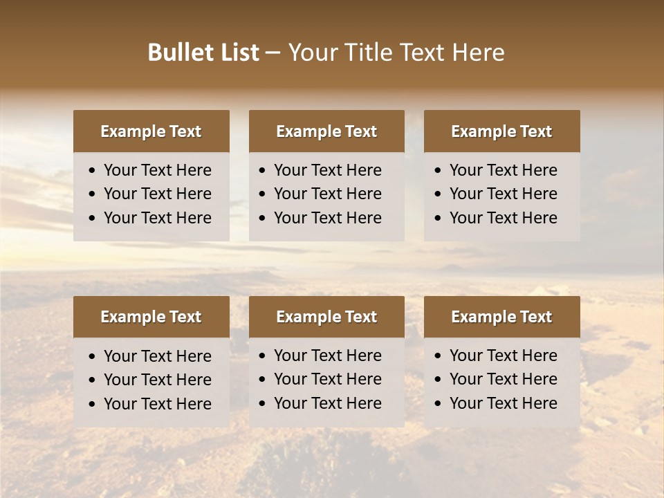 Outside Dusk Desert PowerPoint Template
