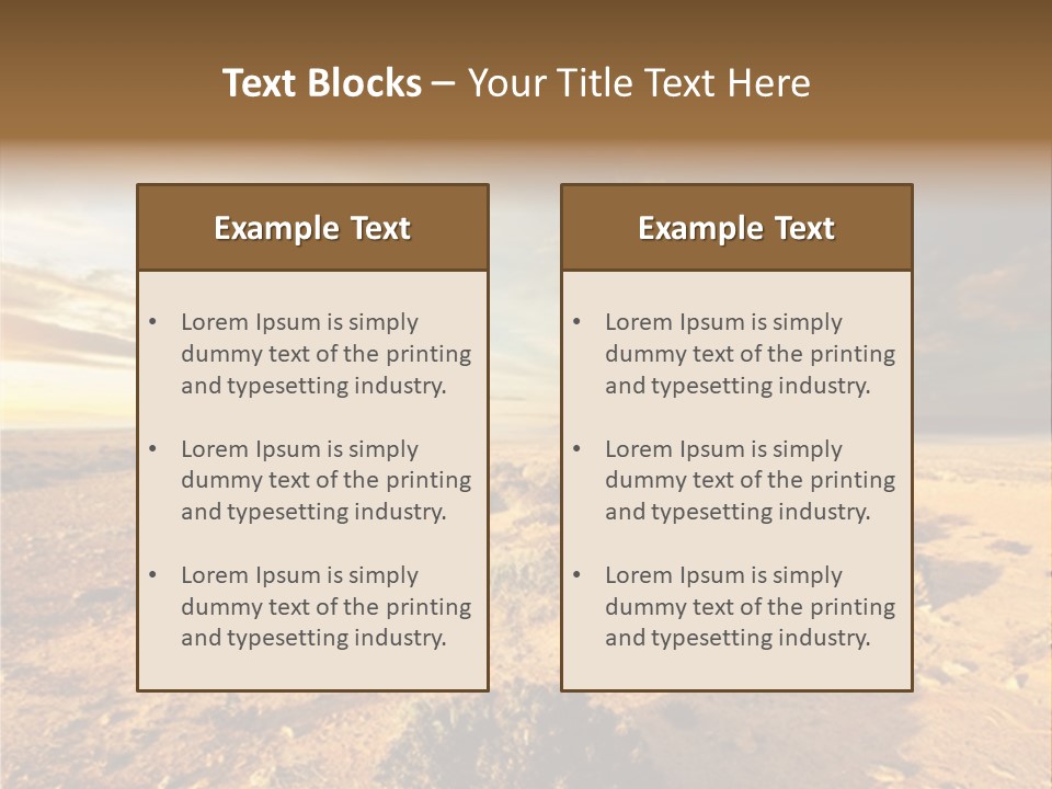 Outside Dusk Desert PowerPoint Template