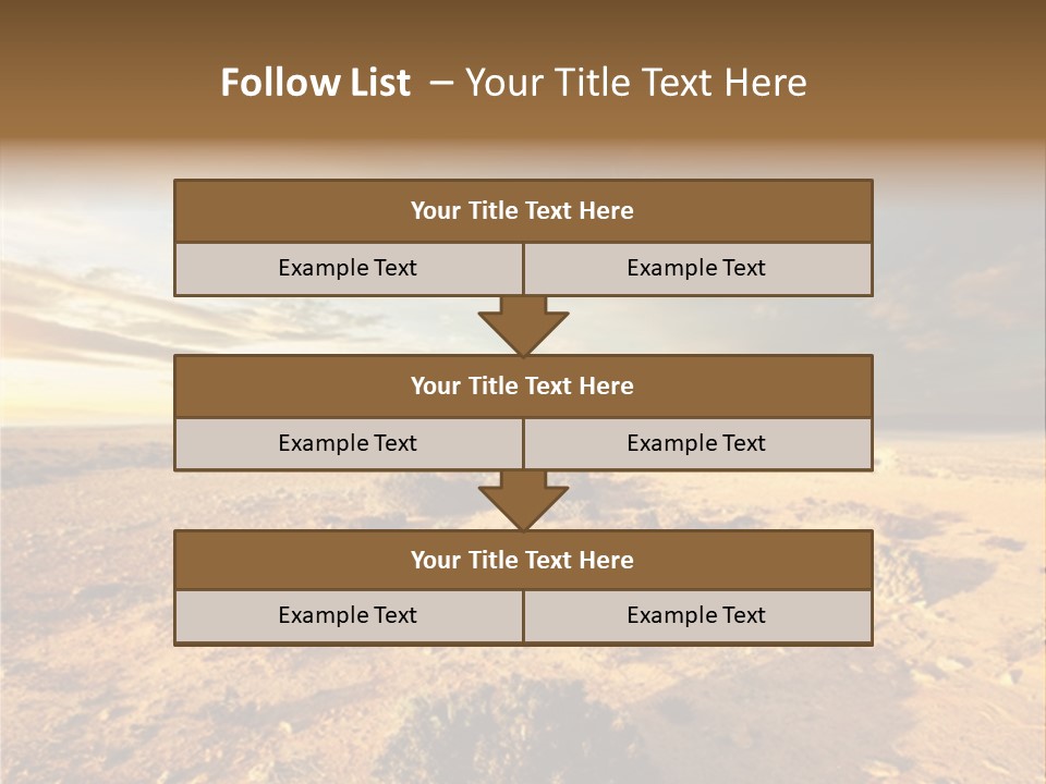 Outside Dusk Desert PowerPoint Template