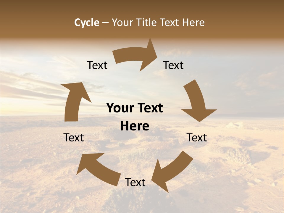 Outside Dusk Desert PowerPoint Template
