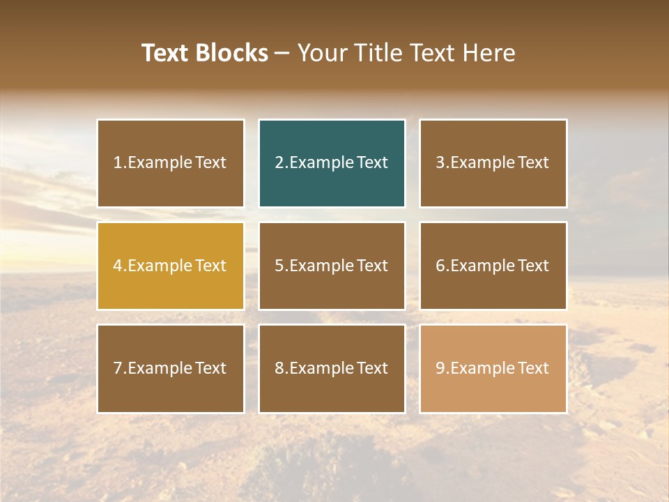 Outside Dusk Desert PowerPoint Template
