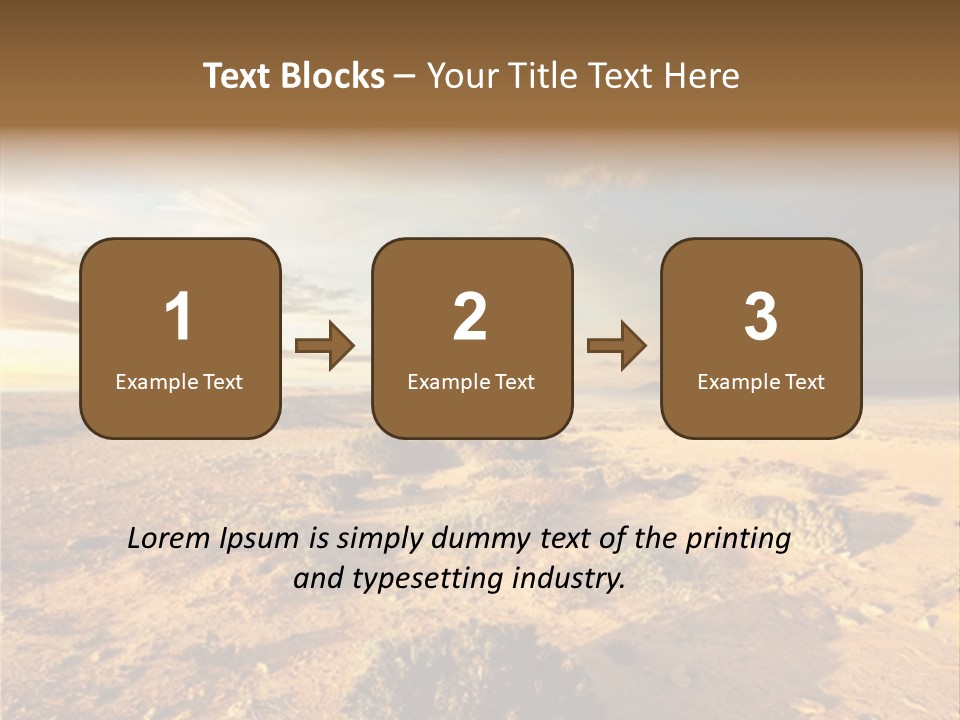 Outside Dusk Desert PowerPoint Template