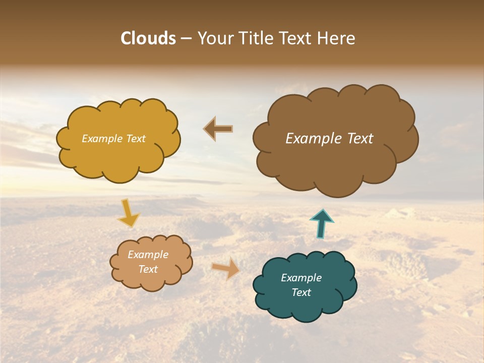 Outside Dusk Desert PowerPoint Template