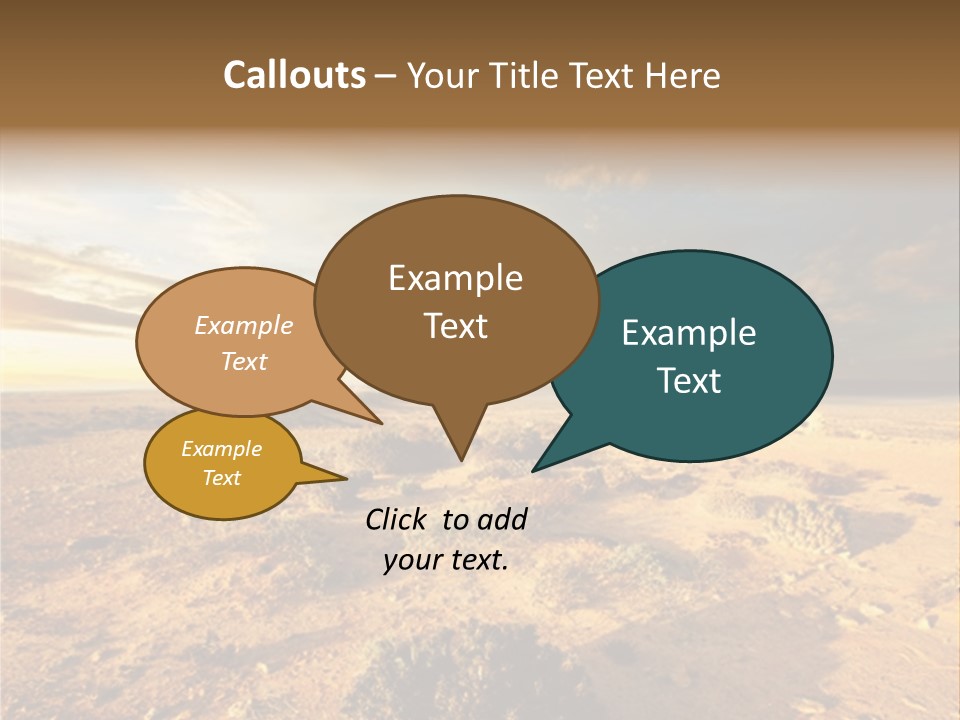 Outside Dusk Desert PowerPoint Template