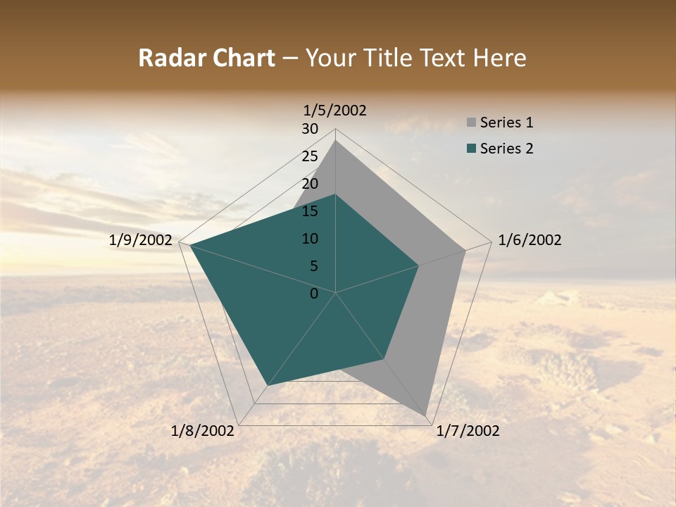 Outside Dusk Desert PowerPoint Template