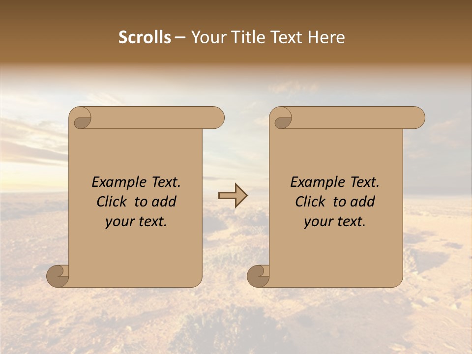 Outside Dusk Desert PowerPoint Template