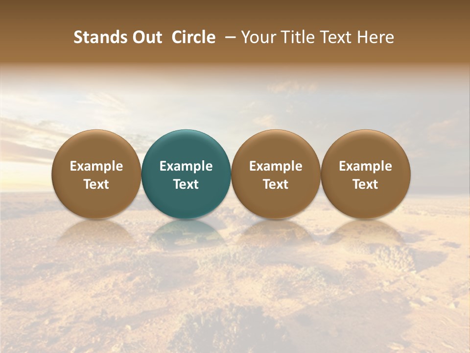 Outside Dusk Desert PowerPoint Template