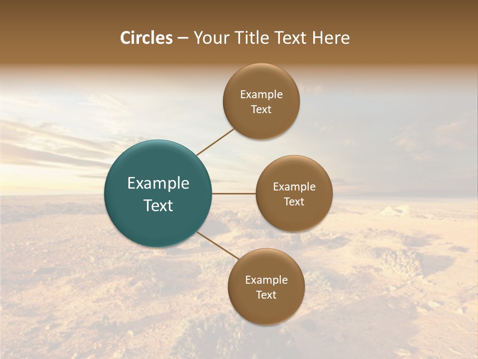 Outside Dusk Desert PowerPoint Template
